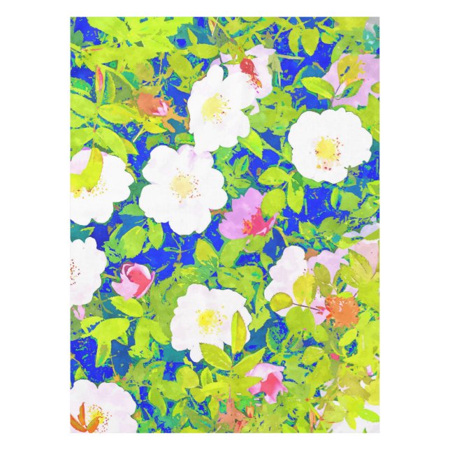 Pop Flowers Tischdecke (Vorderseite)