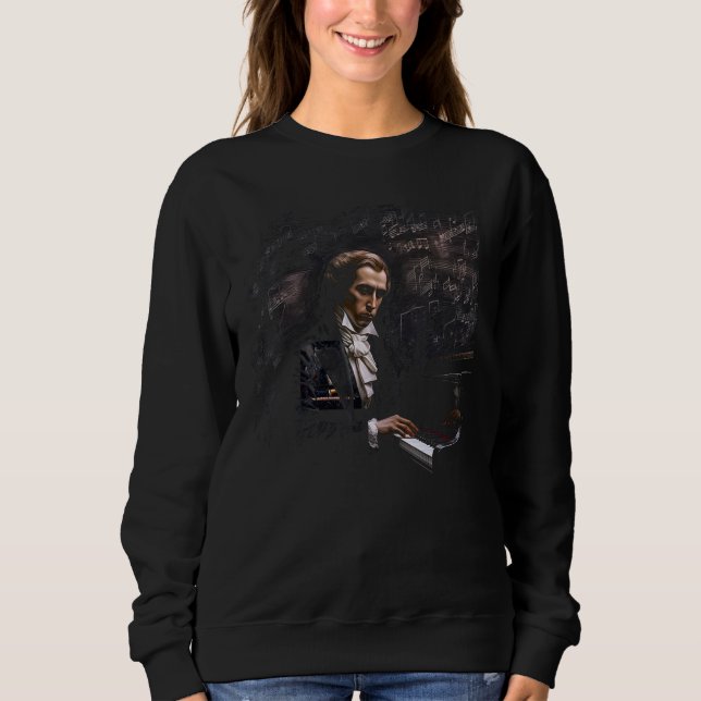 Pop Frederic Chopin Music Piano Sweatshirt (Vorderseite)