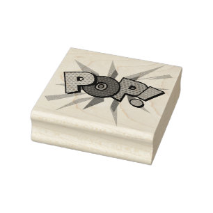 POP Fun Retro Comic Pop Kunst, Dichtung und Musik Gummistempel