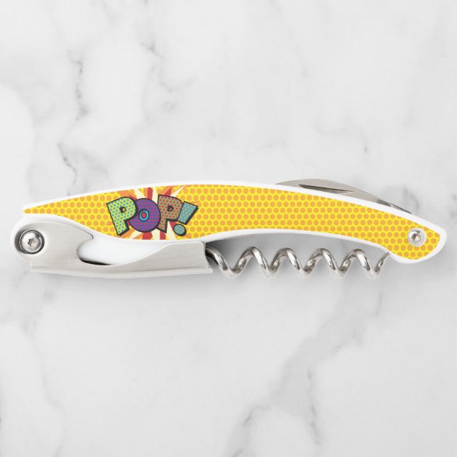 POP Fun Retro Comic Pop Kunst, Dichtung und Musik Kellnermesser (Vorderseite)