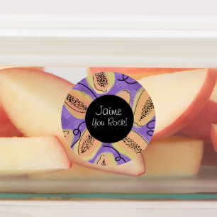 Pop Funk Papayas Essen Lunchbox Etiketten