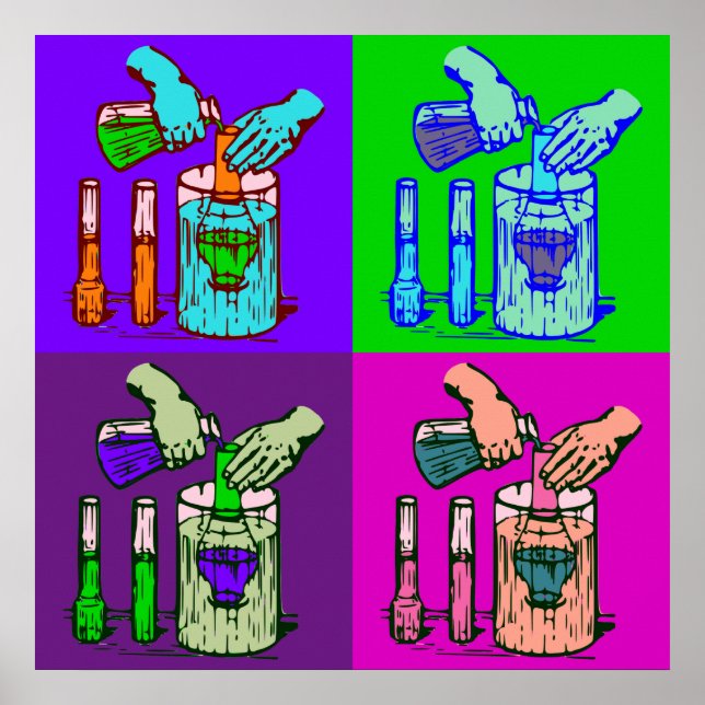 Pop für Chemieabfälle Art Poster (Vorne)