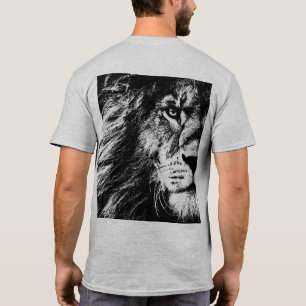 Pop für die hintere Seitenvorlage - Art Lion Face  T-Shirt