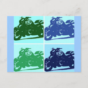 Pop für Motorräder Postkarte