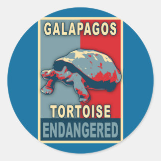 Pop Galapagos Tortoise Runder Aufkleber