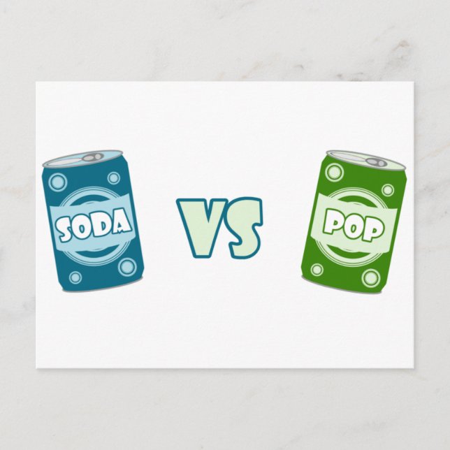 Pop gegen Soda Postkarte (Vorderseite)