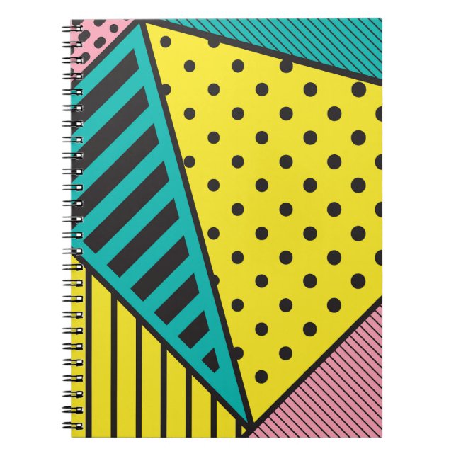 Pop, geometrisch, fett notizblock (Vorderseite)