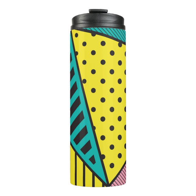 Pop, geometrisch, fett thermosbecher (Vorderseite)