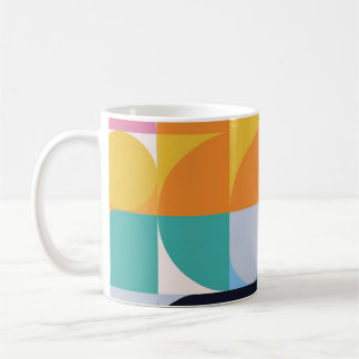 Pop Geometry Retro Mug – Colourful Mid-Century Kaffeetasse