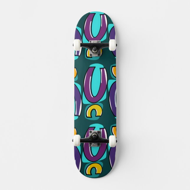Pop Geometry Skateboard Deck (Vorderseite)