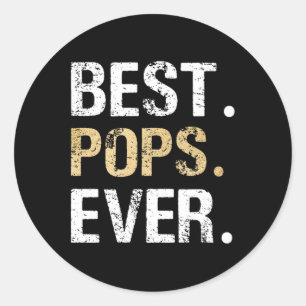 Pop Geschenk von Grandtochter Grandson Beste Pop E Runder Aufkleber