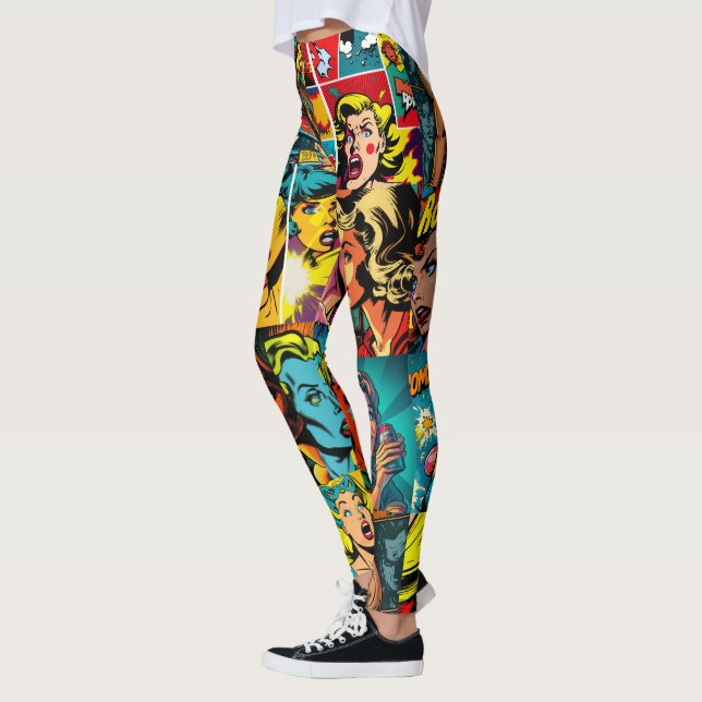 Pop Girl Art Comic Leggings 3 - Cool (Links)