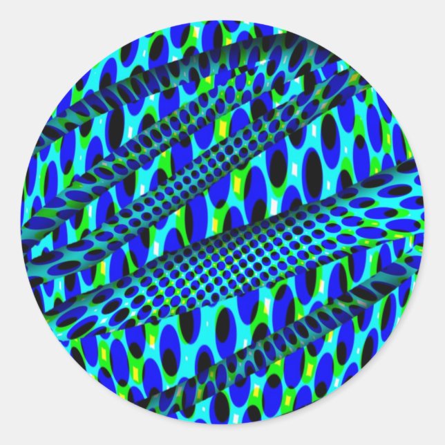 Pop Groovy Runder Aufkleber (Vorderseite)