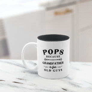 Pop   Großvater von Funny ist für alte Typ Zweifarbige Tasse