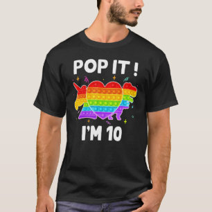 Pop Ich bin 10 Geburtstag Girl Boy Pop Fidget Toys T-Shirt