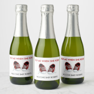 Pop ich wenn sie Pop, rote Baby-Turnschuhe