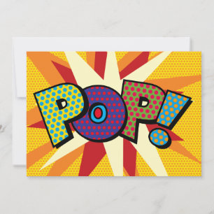 POP Ihre Nachricht Sprechblase Spaß Retro Ankündigung