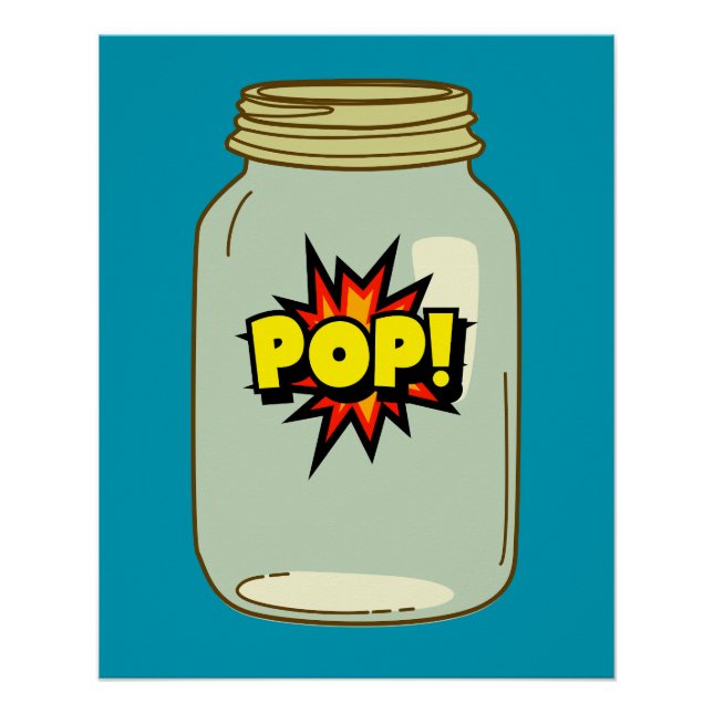 Pop in einem Jar - Comic Pop Art Design Poster (Vorderseite)