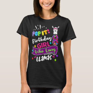 Pop It 8th Birthday Girl 8 Years Old Niedlich Alpa T-Shirt