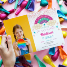 Pop It Birthday Party Rainbow Foto