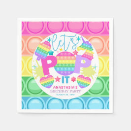 Pop It Birthday Personalisiert Girl Serviette