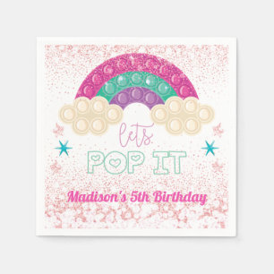 Pop It Birthday Rainbow Personalisiert Serviette