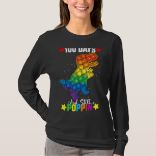 Pop It Dinosaur Fidget Spielzeug 100 Tage Schule u T-Shirt