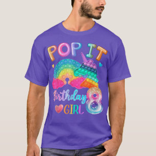 Pop It Einhorn 8. Geburtstag Mädchen 8 Jahre alt G T-Shirt