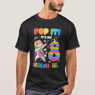 Pop It Einicorn 8. Geburtstagskarte T-Shirt