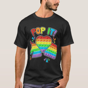 Pop It Fidget Toy farbenfroher Pop It Toy Game Fun T-Shirt