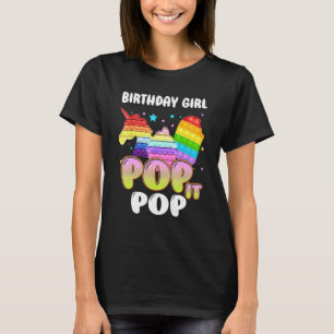 Pop It Pop der Geburtstagskarte Einhorn Eiscreme T-Shirt