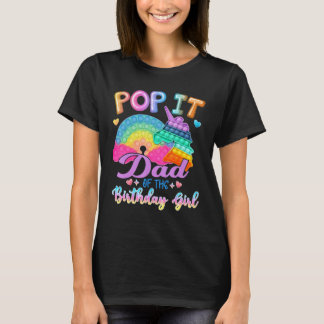 Pop It Vater der Geburtstagskinderfamilie Fidget K T-Shirt