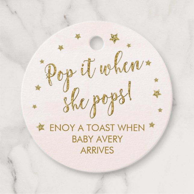 POP IT, wenn sie Pop Mini-Weinflaschen Etiketten z (Vorderseite)