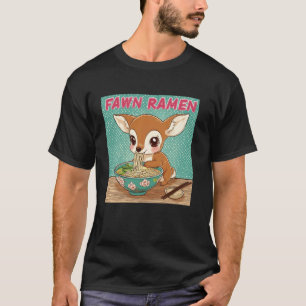 Pop japanische Kunst Nudelliebhaber Süß Reh Ramen T-Shirt