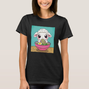 Pop japanische Kunst Nudelliebhaber Süßes Lamm Sch T-Shirt