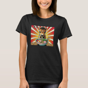 Pop-Japanische Kunst-Nudelliebhaber-Süßes Pferd Fo T-Shirt
