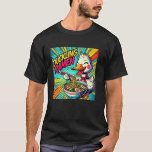 Pop japanische Kunst Nudeln Farbige Tierwelt Entle T-Shirt