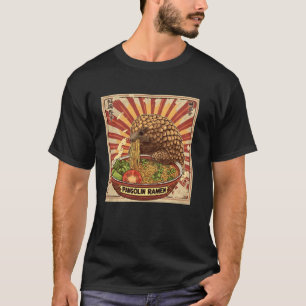 Pop japanische Kunst Postwertzeichen Nudeln Pangol T-Shirt