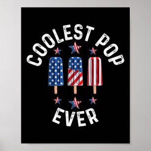 Pop je Eiscreme Amerika 4. Juli Poster
