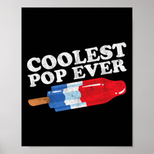 Pop je Popsison Funny Retro Bomb Väter Tag Gif Poster