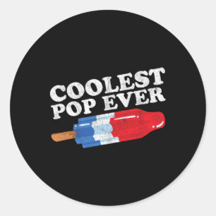 Pop je Popsison Funny Retro Bomb Väter Tag Gif Runder Aufkleber