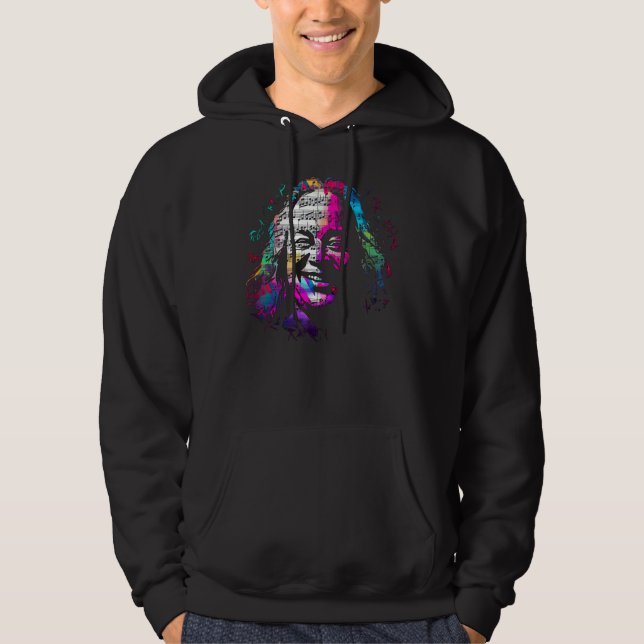 Pop Johann Sebastian Bach Music Hoodie (Vorderseite)