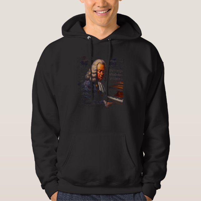 Pop Johann Sebastian Bach Music Piano Pianist Hoodie (Vorderseite)