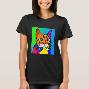 Pop Katze Niedliche Kitte für Männer Frauen und Ki T-Shirt