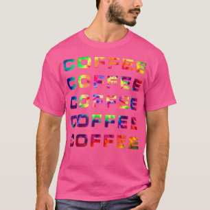 Pop-Kultur-Gefärbte Krawatte des Kaffees Grafische T-Shirt