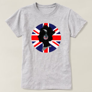 Pop KULTUR QUEEN ELIZABETH MIT MUSIKKOPF T-Shirt
