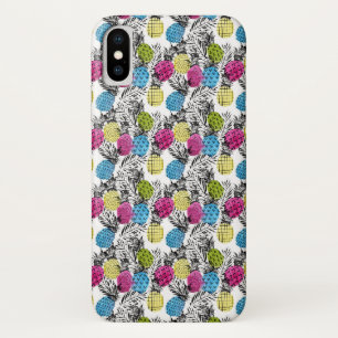 Pop-Kunst-Ananas und Palmblätter Case-Mate iPhone Hülle
