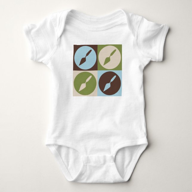 Pop-Kunst-Archäologie Baby Strampler (Vorderseite)