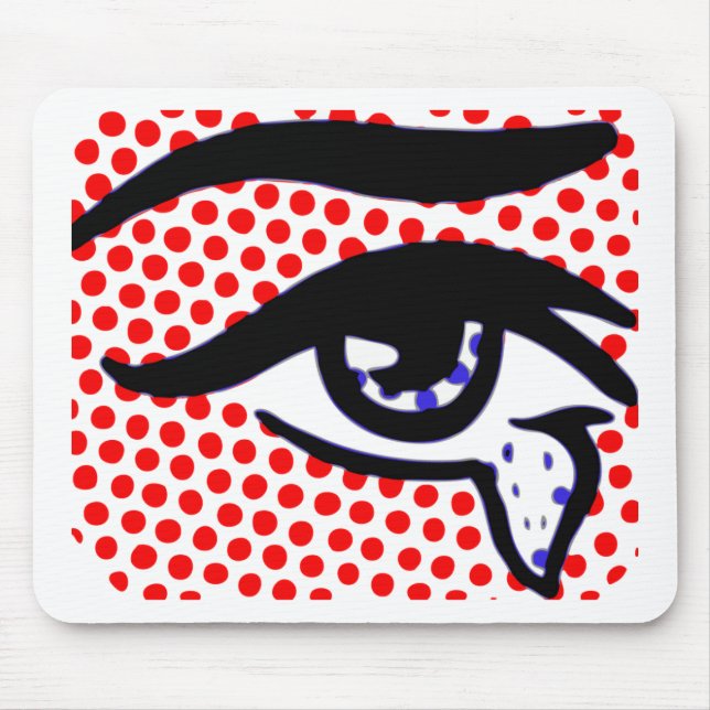 Pop-Kunst-Auge Mousepad (Vorne)