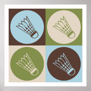 Pop-Kunst-Badminton Poster